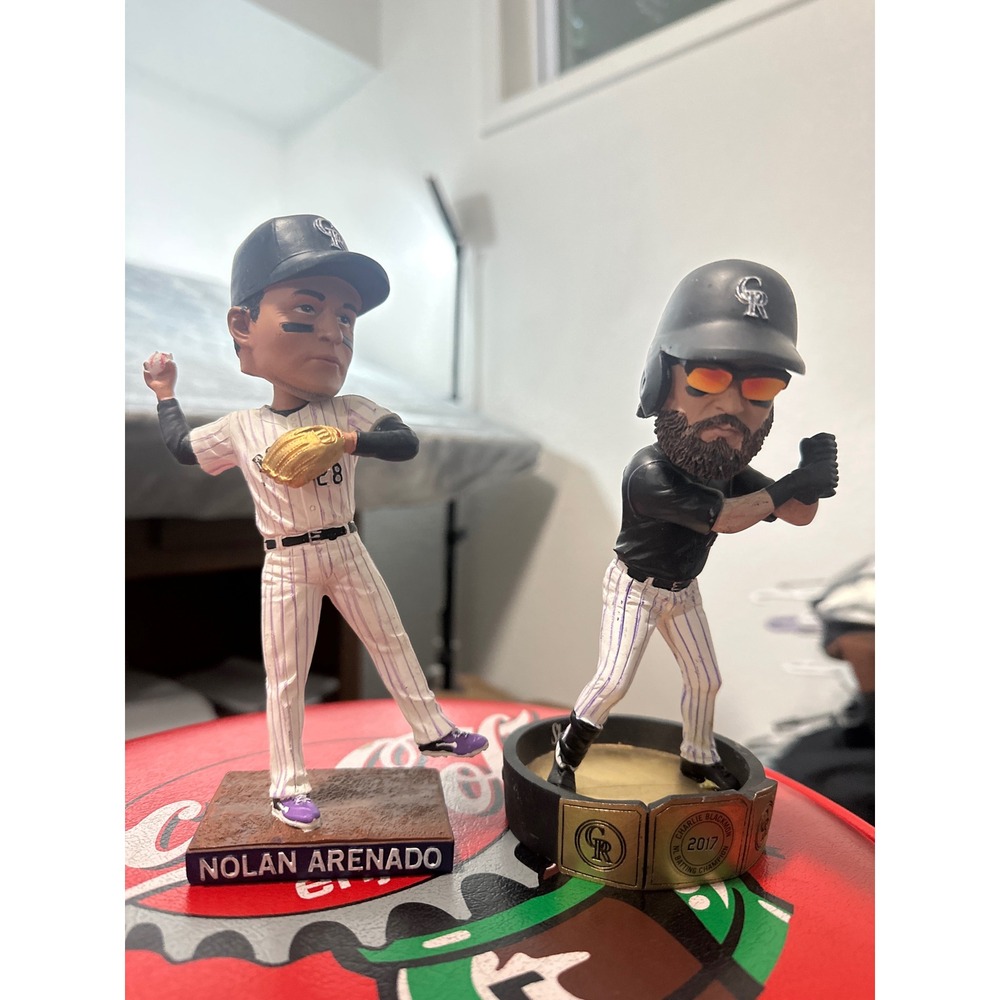 Colorado Rockies Bobblehead Lot Nolan Arenado & Charlie Blackmon 2017 Champ